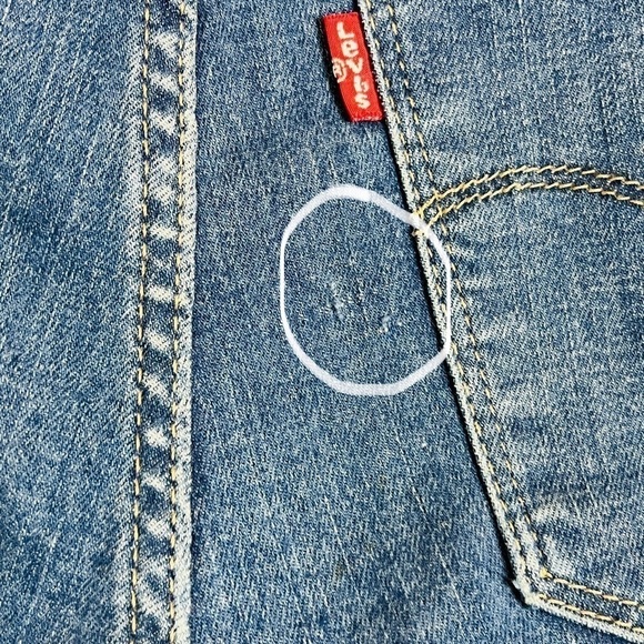 Levi 720 High Rise Super Skinny Raw Hem Destroyed Jeans. Blue Size 30 #801 - Picture 12 of 12